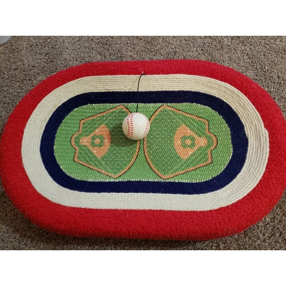 NEW Baseball Field Cat, Sleeper, Scratcher Nest & Toy w/ Ball Teaser 15.5 x 24